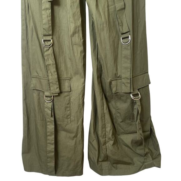 Forever 21 Jumpsuit Cargo Style Sleeveless Wide Leg Utility Fitted Size Small - Picture 3 of 11